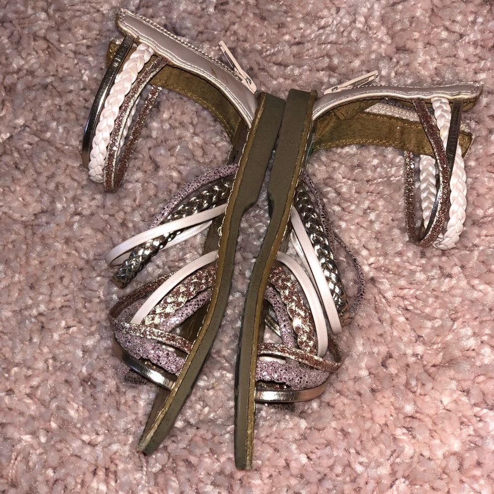 Toddler pink gladiator sandals
